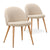Lot de 2 fauteuils scandinaves en tissu beige
