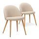 Lot de 2 fauteuils scandinaves en tissu beige