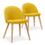 Lot de 2 chaises scandinaves en tissu jaune