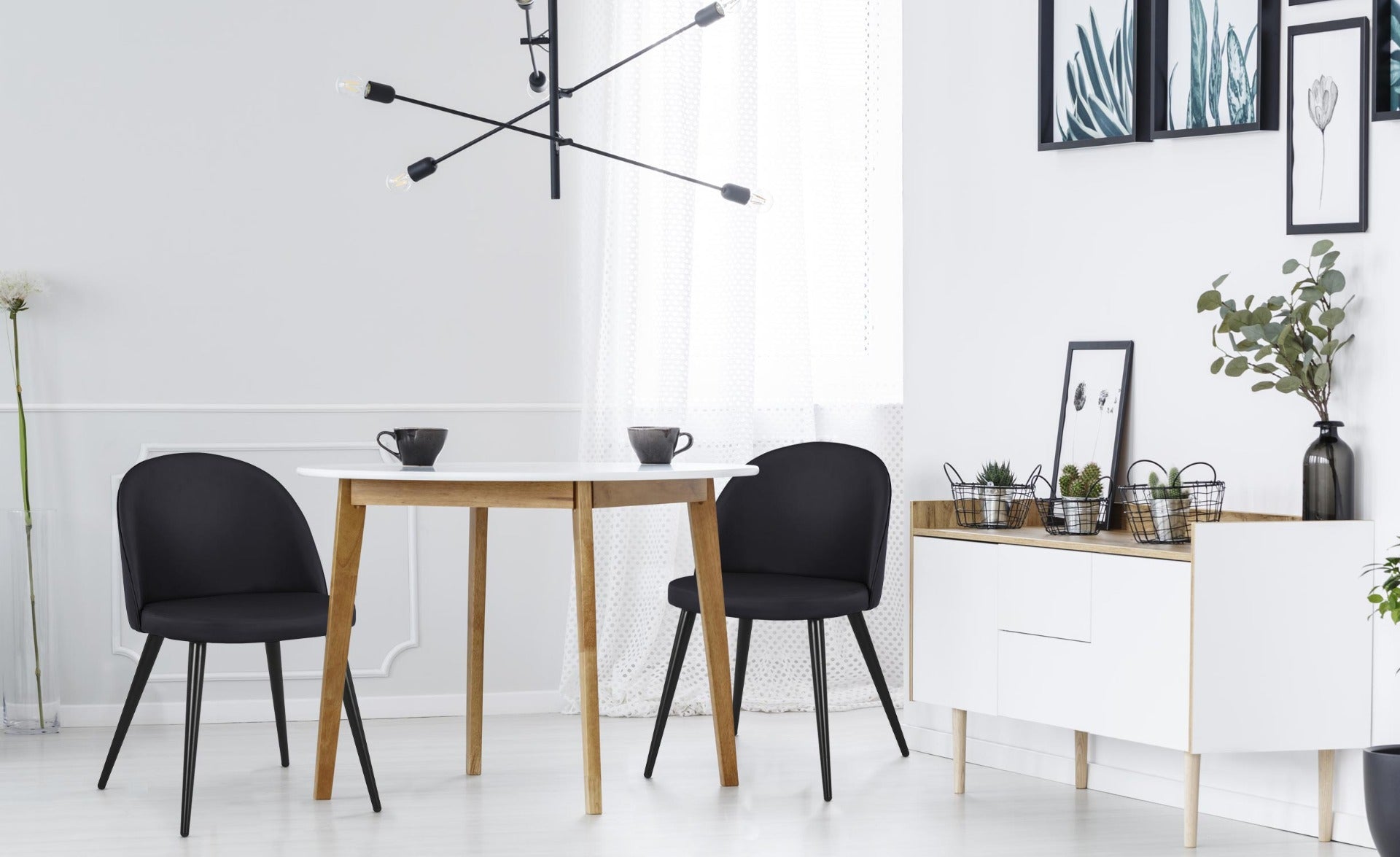 Lot de 4 chaises Maury Simili P.U. Noir