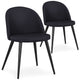 Lot de 2 poufs noirs en simili cuir