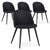 Ensemble de 4 chaises simili PU noir