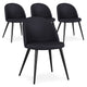 Ensemble de 4 chaises simili PU noir