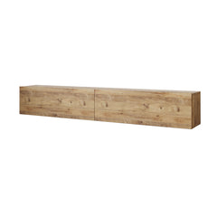 Meuble TV 2 portes battantes Wafo 180cm Bois Naturel