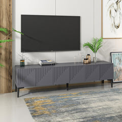 Meuble TV design 3 portes Outhos L180cm Anthracite