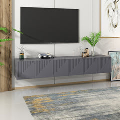 Meuble TV design 3 portes Outhos L180cm Anthracite