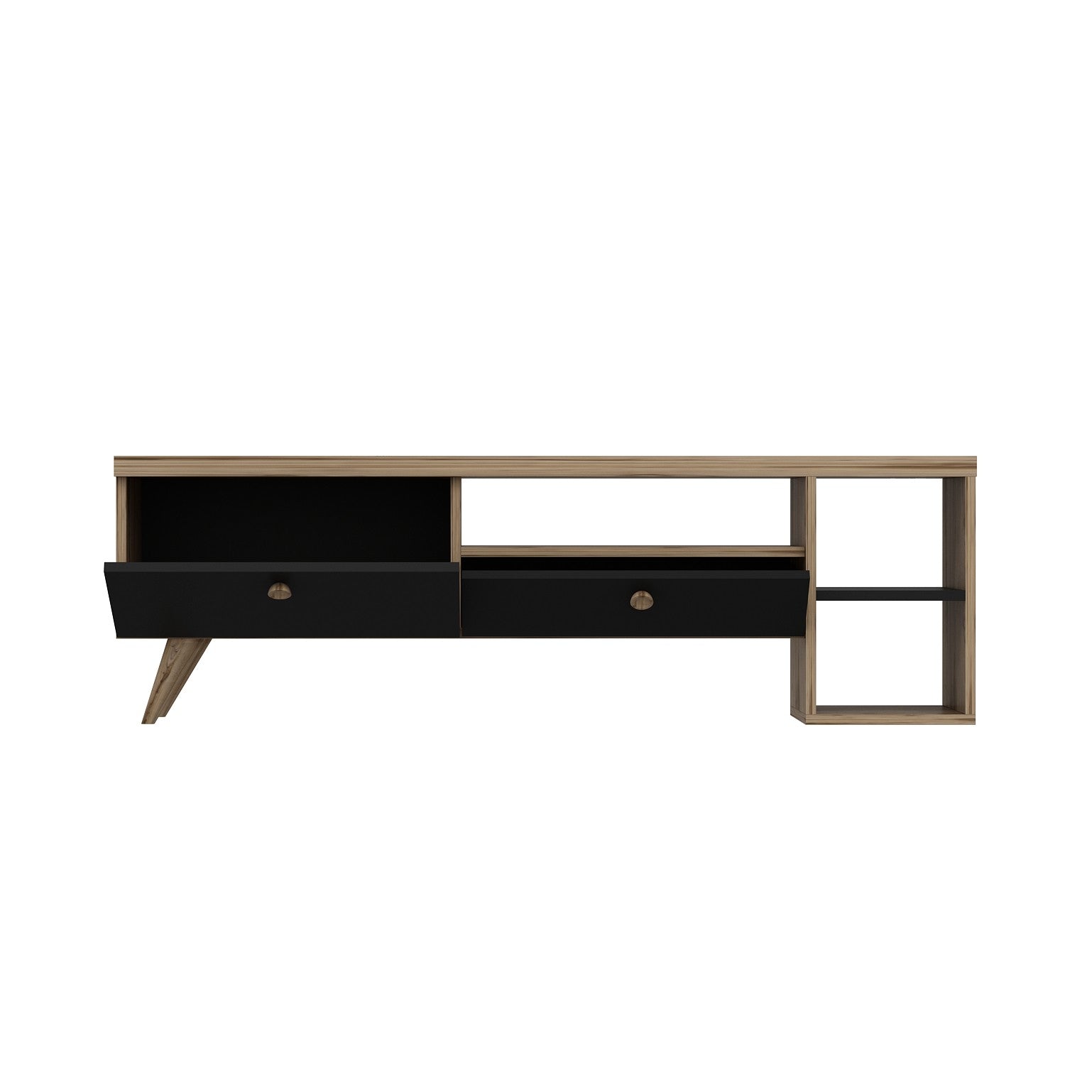 Meuble TV design Abidas L150cm Chêne clair et Noir