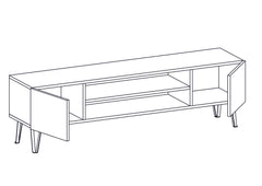 Meuble TV Evolutionis Mélaminé Blanc