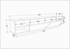 Meuble TV modernes Herold L240cm Anthracite