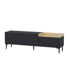 Meuble TV Sioux L160cm Bois clair et Anthracite