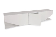 Meuble TV Trapezium 180cm Bois Blanc