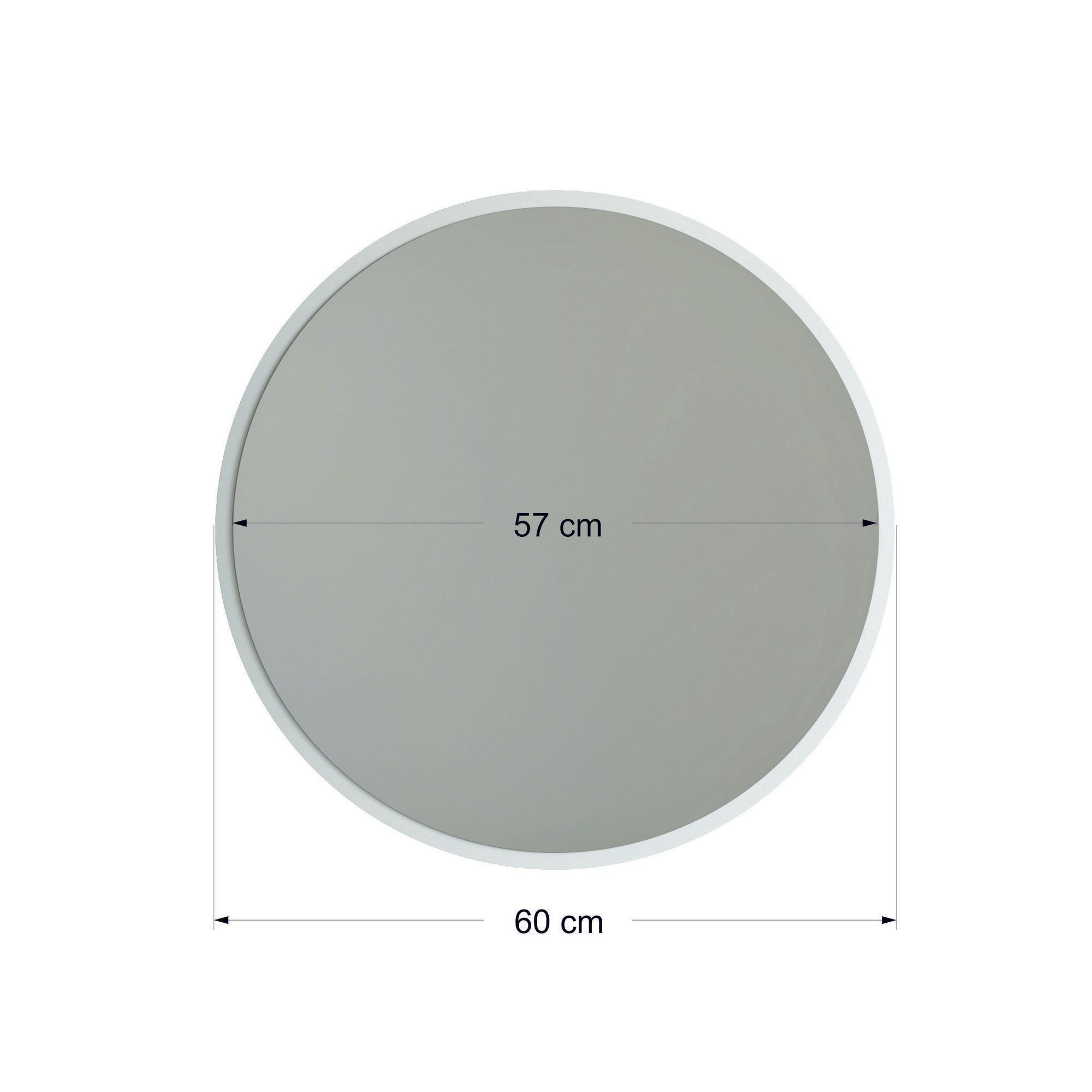 Miroir décoratif Adriata D60cm Bois Blanc