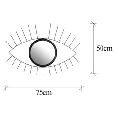 Miroir décoratif Filamentis Motif Grand œil L75xH50cm Métal Noir