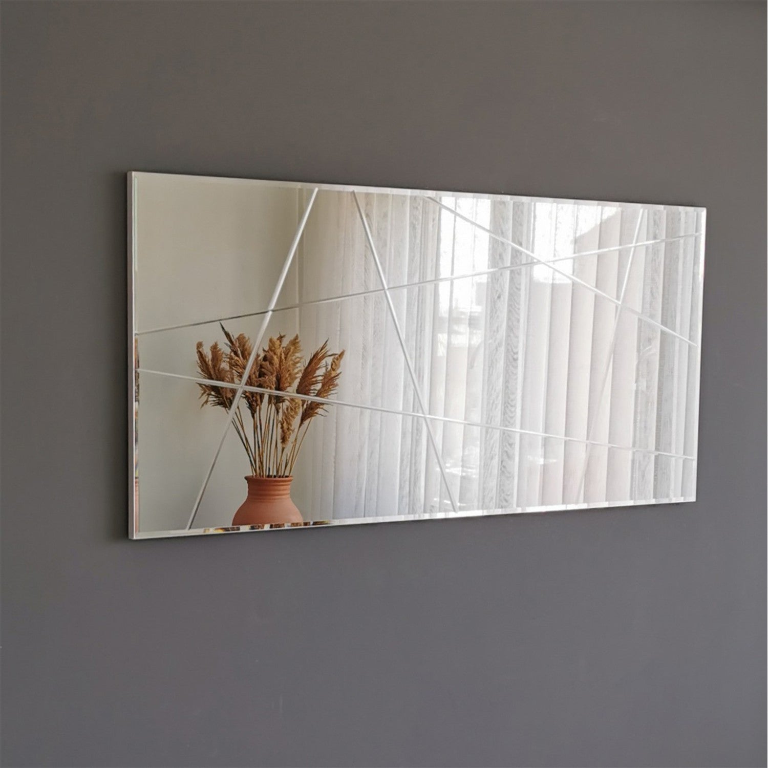 Miroir décoratif Speculo 130x62cm Verre craquelé