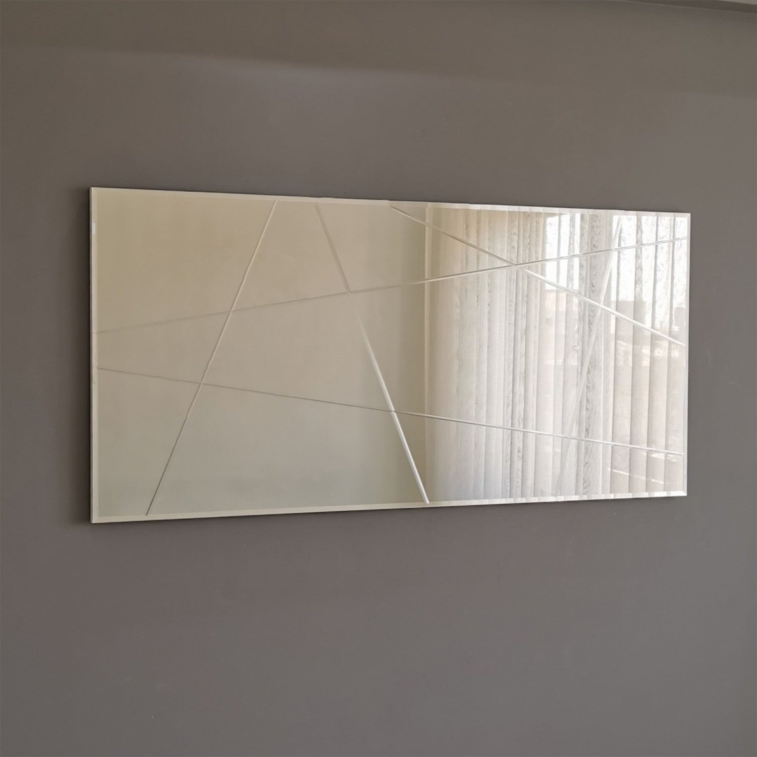 Miroir décoratif Speculo 130x62cm Verre craquelé