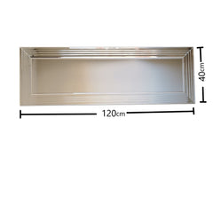 Miroir moderne encadré 120cm Compage MDF Argenté 