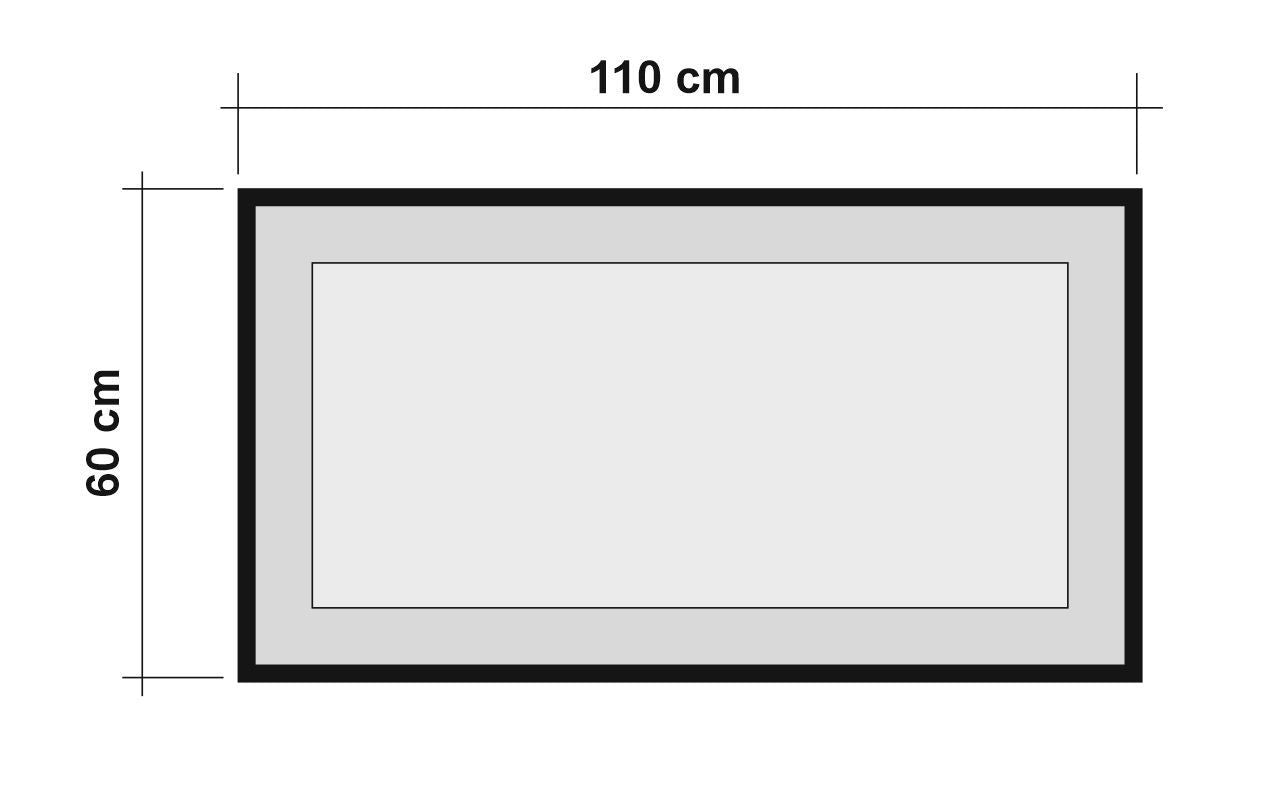 Miroir mural encadré Decker L110cm Bois naturel et Noir