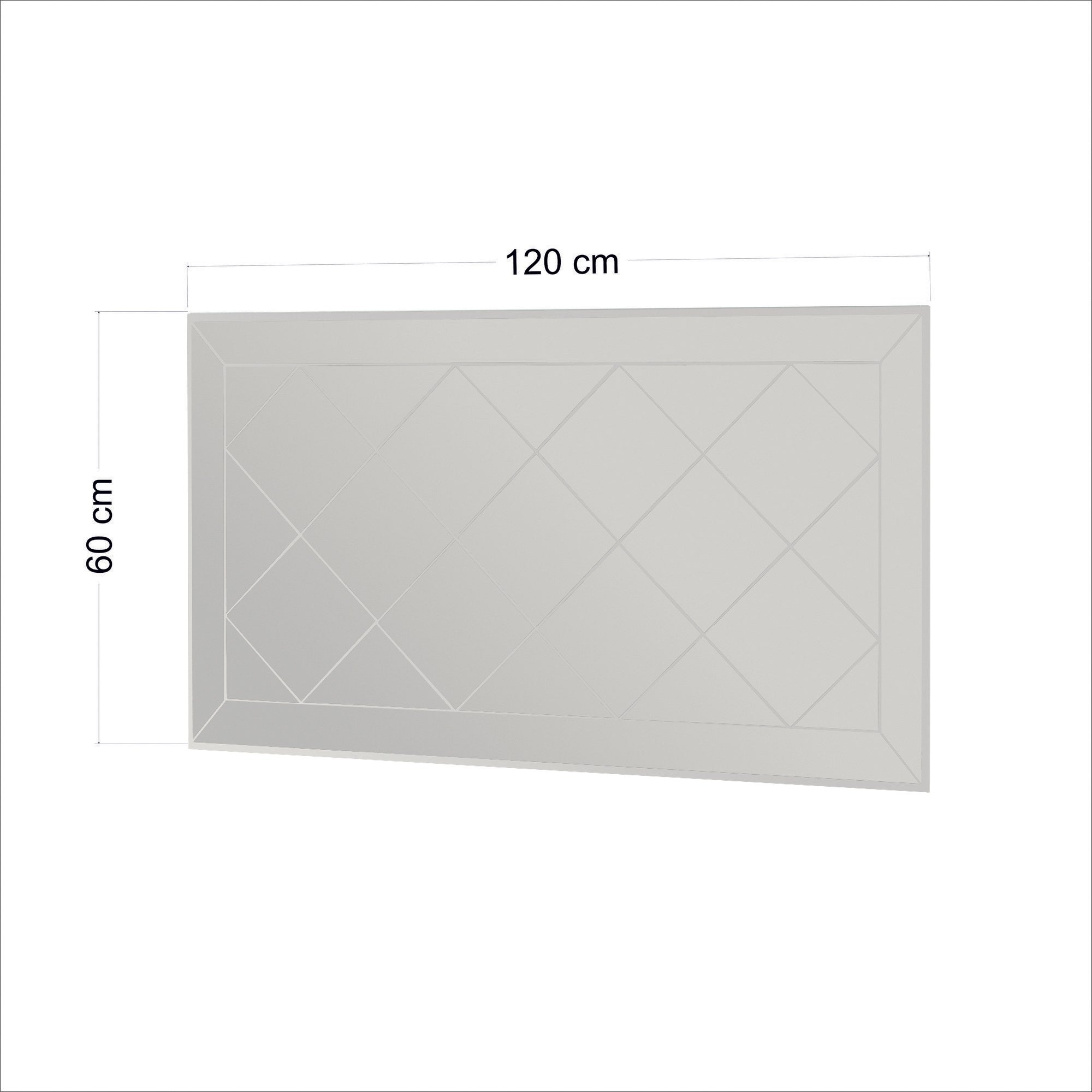 Miroir murale décoratif Gabby L120xH60cm Motif Losange