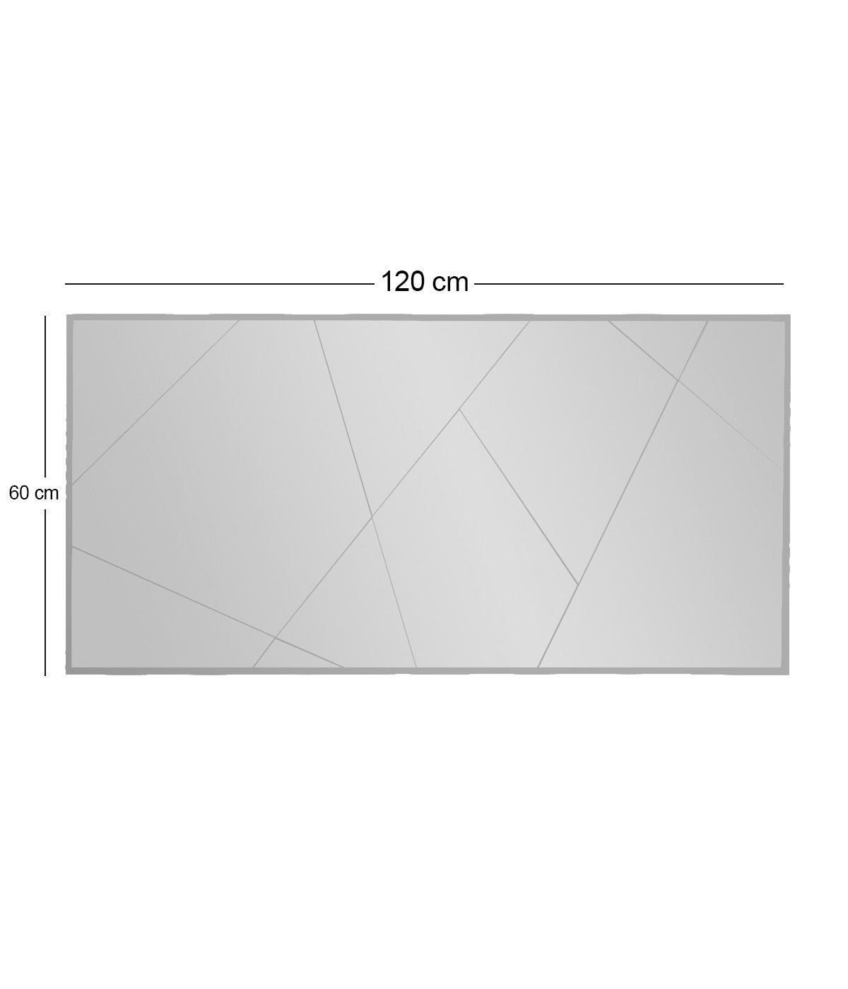 Miroir murale décoratif Kyrget 60x120cm Motif Lignes