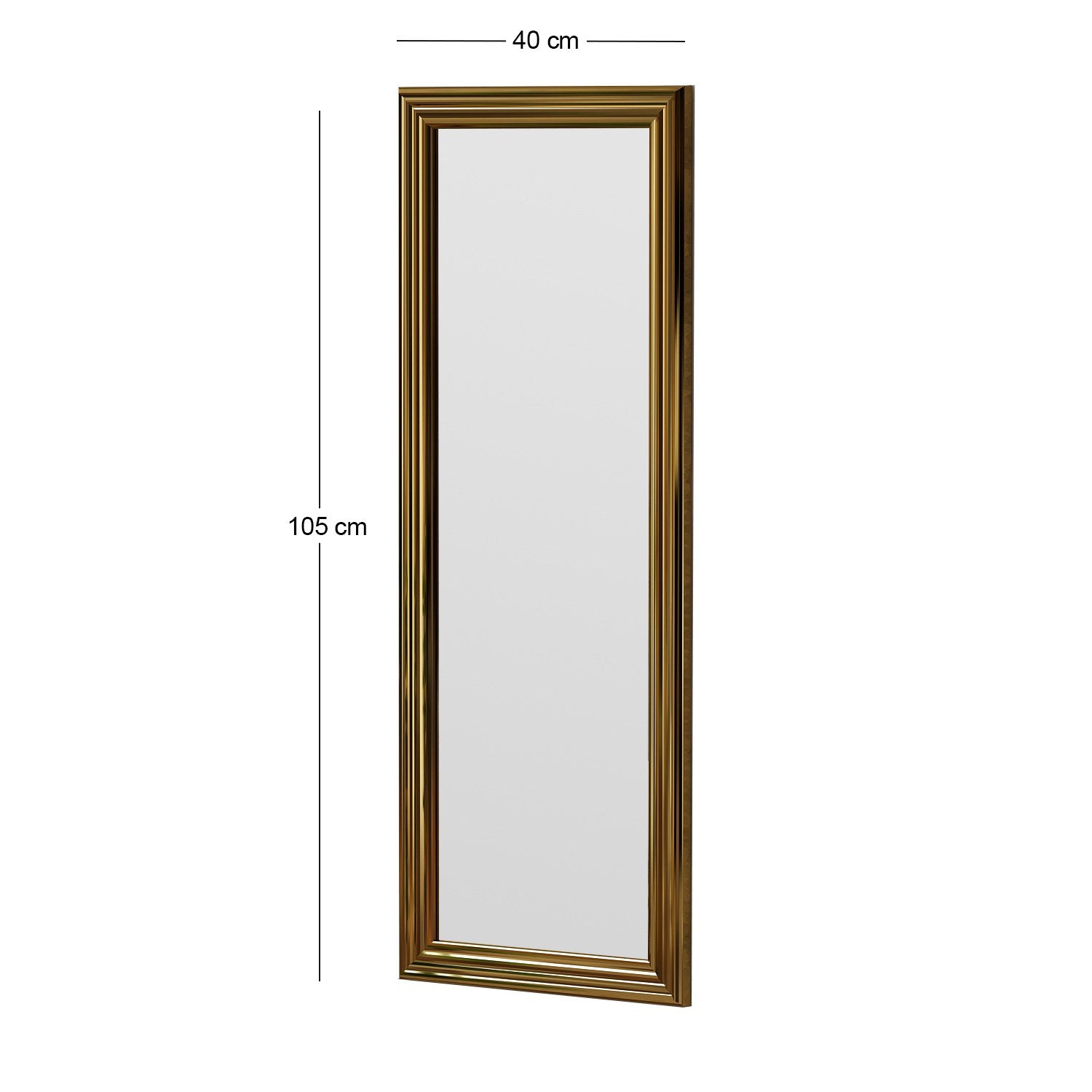 Miroir murale Kafka 40x105cm Bois Or