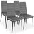 Ensemble de 4 chaises stratus gris
