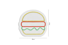 Panneau mural Lucendi L28xH27cm "hamburger" Néon Multicolore