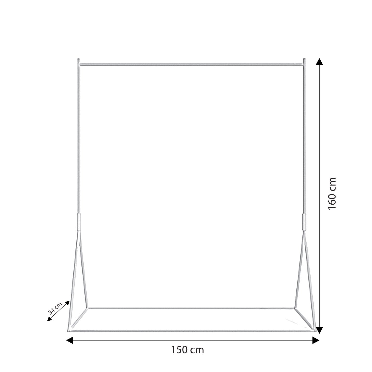 Porte vêtement Awiza L150xH160cm Or