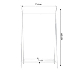 Porte vêtement Nabilla L120xH150cm Métal Or