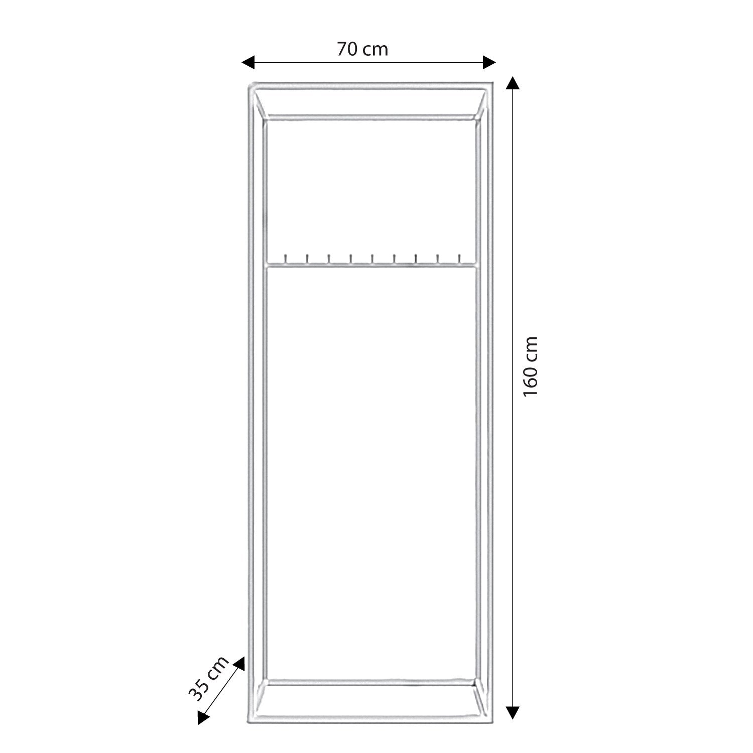 Porte vêtement Nazilla L70xH160cm Métal Or