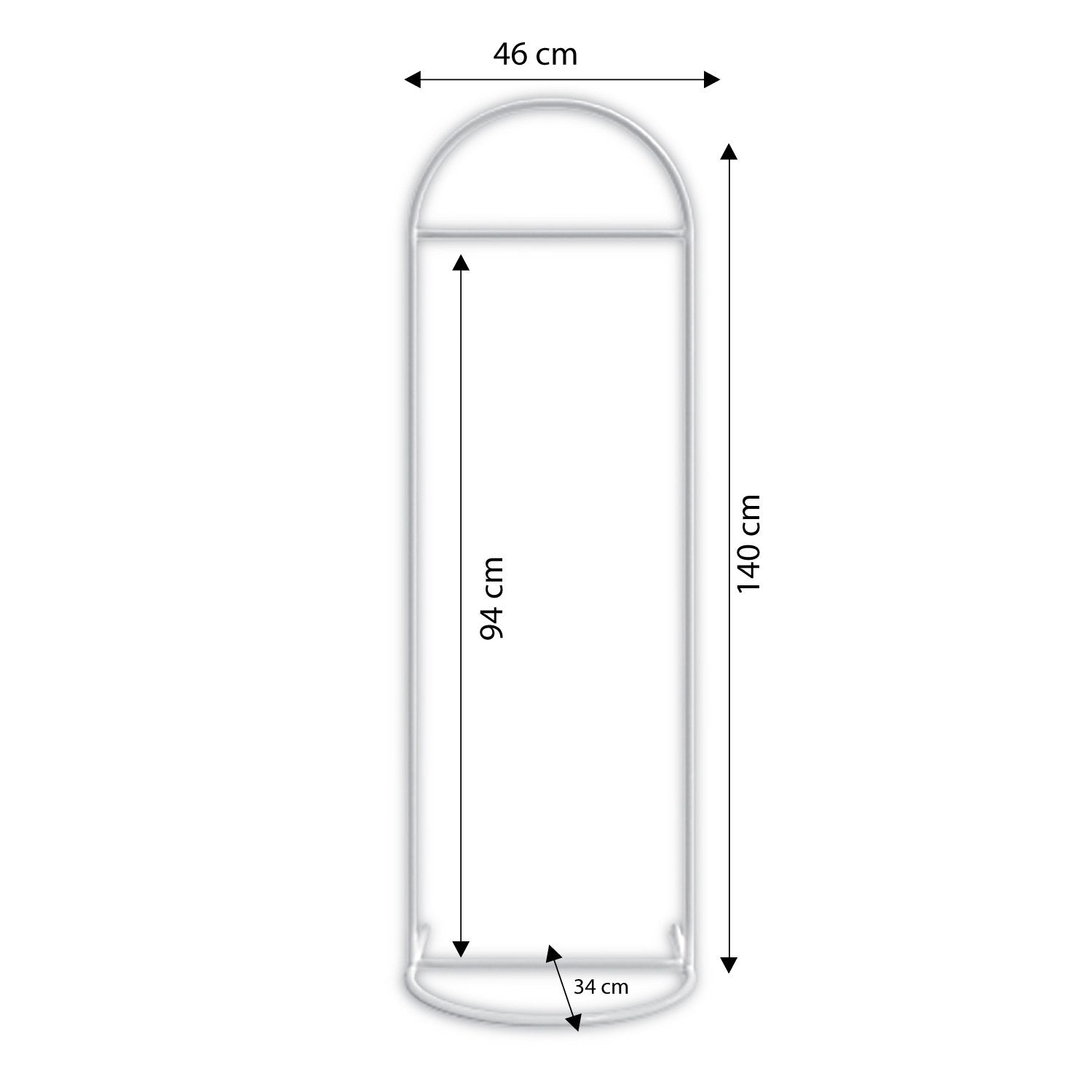 Porte vêtement Parwiz L45xH140cm Métal Or