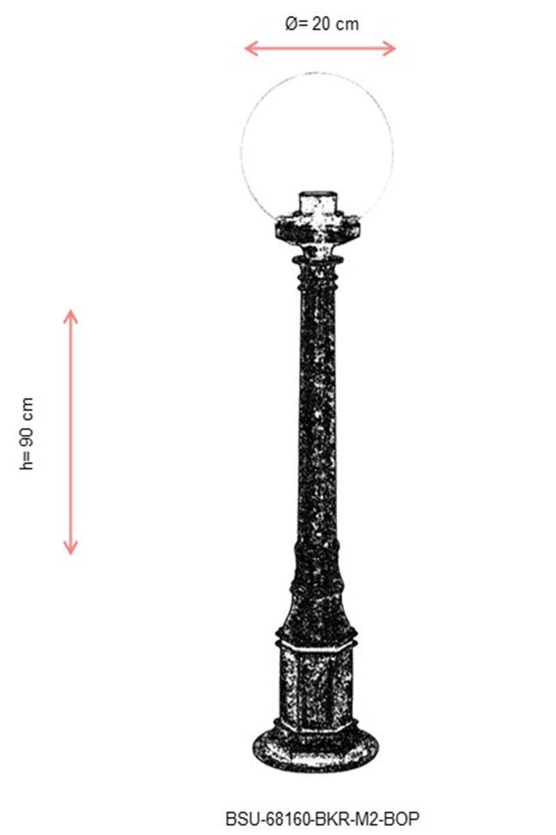 Potelet extérieur Carvalho H90cm Brun