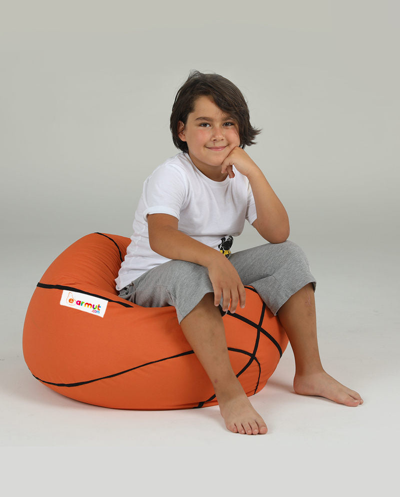 Pouf ballon de basket Andrus D70cm Orange