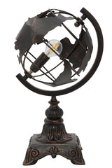 Lampe de table Monde Fer et métal vieilli