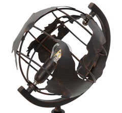 Lampe de table Monde Fer et métal vieilli