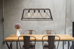 Lampe de plafond industrielle en fer