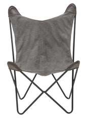 Chaise Montana métal et tissu gris