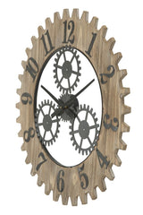 Horloge murale en MDF et métal Ingranaggio Plus