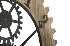 Horloge murale en MDF et métal Ingranaggio Plus