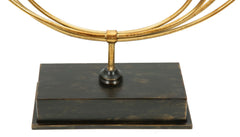 Porte-bougie Glam Métal Doré base Noir