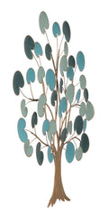 Panneau décoratif arbre en métal argenté