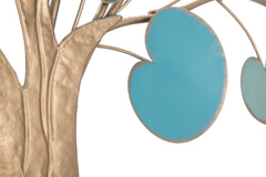 Panneau décoratif arbre en métal argenté