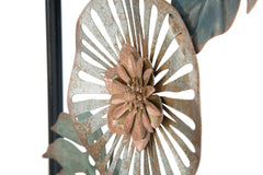 Décor mural rectangulaire en métal motifs feuilles