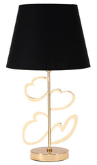 Lampe de table Glam Harts métal or abat-jour tissu noir