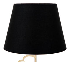 Lampe de table Glam Harts métal or abat-jour tissu noir