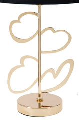 Lampe de table Glam Harts métal or abat-jour tissu noir