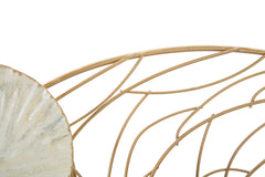 Panneau décoratif en métal Luxy feuilles géométriques et couleurs variées