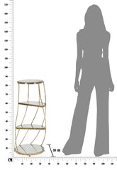 Support de téléphone en métal et verre Twisty Or et Verre Transparent