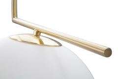 Lampe de plafond Glamy Métal Doré Sphère Verre Opaque
