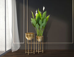 Porte-fleur Coppia métal doré