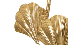 Lampe de table Glamy Métal doré Abat-jour Tissu Blanc